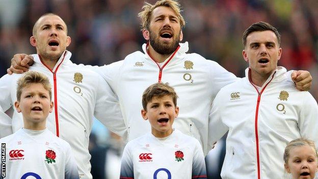 Brown (left) and Robshaw (centre) featured in England's last fixture against Samoa in November