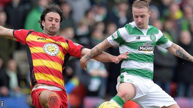 Partick Thistle against Celtic