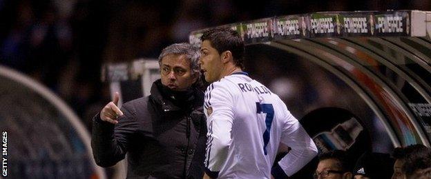 Jose Mourinho and Cristiano Ronaldo