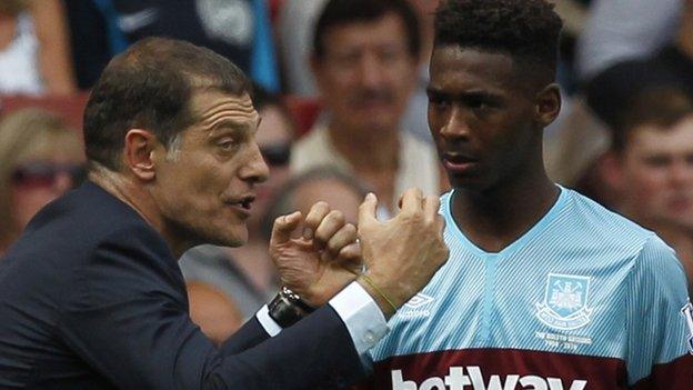 Slaven Bilic and Reece Oxford