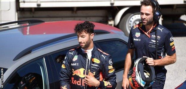 Red Bull driver Daniel Ricciardo in action at the Hungarian Grand Prix