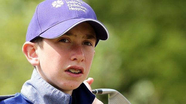 Thirteen-year-old Tom McKibbin was invited to play in his first professional tournament