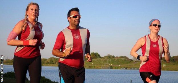 Sandeep Chauhan out with the Kimberley and District Striders running club