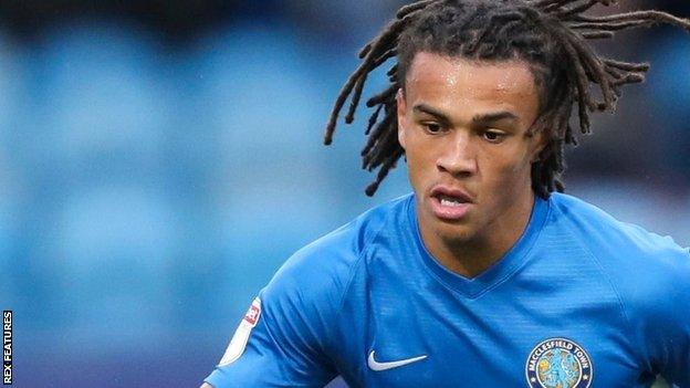 Miles Welch-Hayes in action for Macclesfield