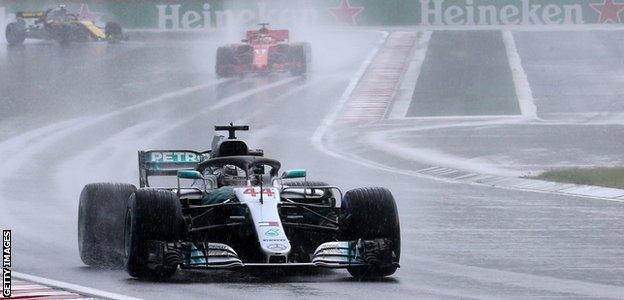 Lewis Hamilton during qualifying for the Hungarian GP