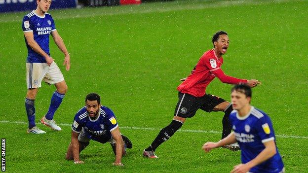 Chris Willock celebrates after scoring for QPR