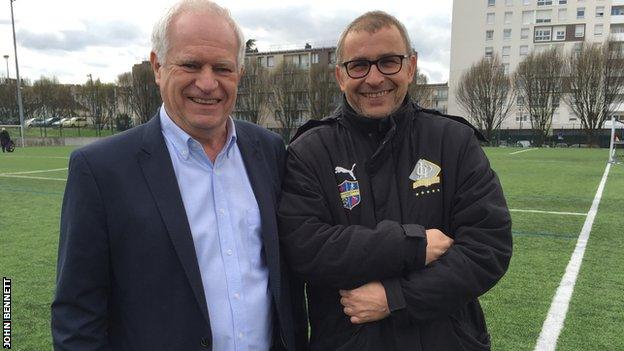 Suresnes deputy manager of the club Pierre Ville and head of youth Piotr Wojtyna