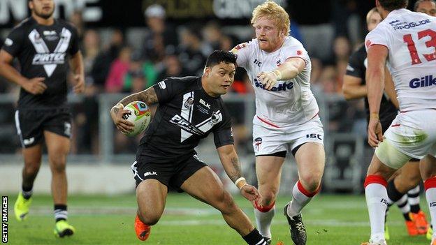 England's James Graham versus New Zealand