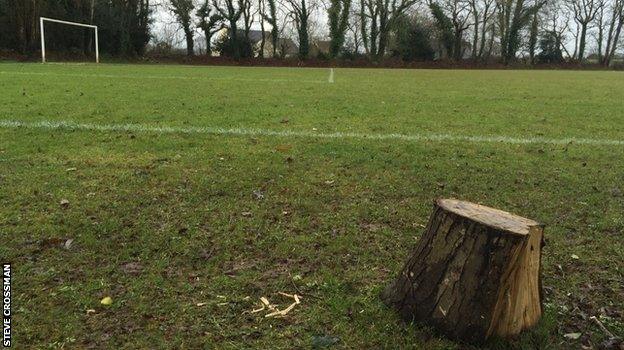 The pitch where Mahrez had his trial with Quimper