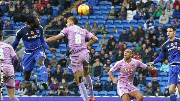 Kenwyne Jones scores for Cardiff City