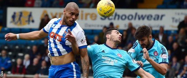 Josh Magennis in action for Kilmarnock