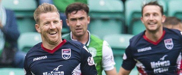 Michael Gardyne after scoring for Ross County