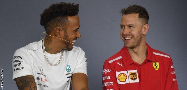 Lewis Hamilton and Sebastian Vettel