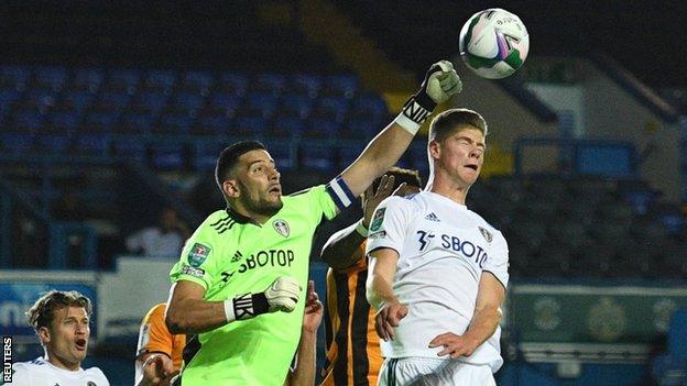 Kiko Casilla plays for Leeds United against Hull City