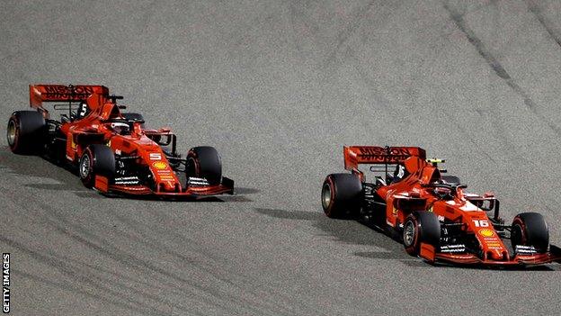 Sebastian Vettel and Charles Leclerc