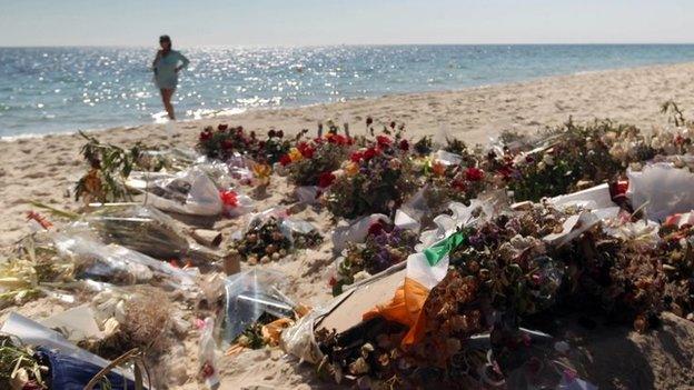 Flowers on Sousse beach