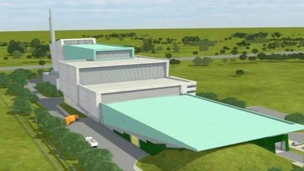 Artist's impression of the Javelin Park incinerator