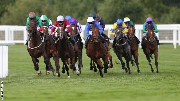 Jockeys in a race