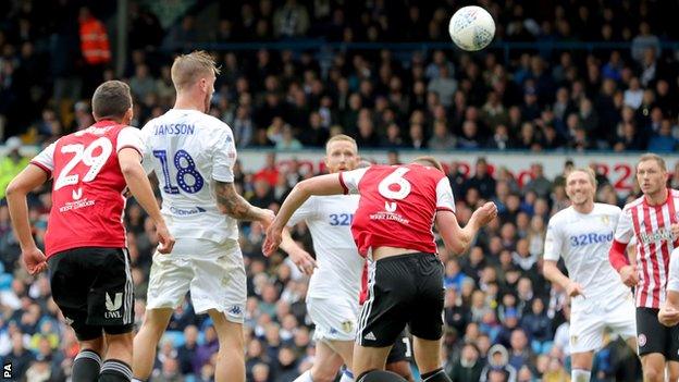 Pontus Jansson scores for Leeds