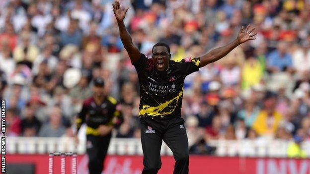 Jerome Taylor has previously had spells in England with Leicestershire and Sussex and most recently T20 contracts for the last two seasons with Somerset