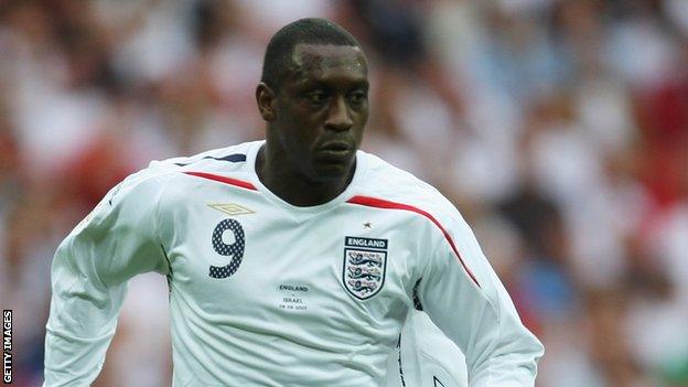 Emile Heskey in action for England