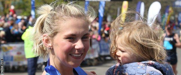 Laura Graham finished runner-up in the Belfast event after competing in the London Marathon eight days ago