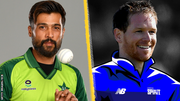 Mohammed Amir and Eoin Morgan