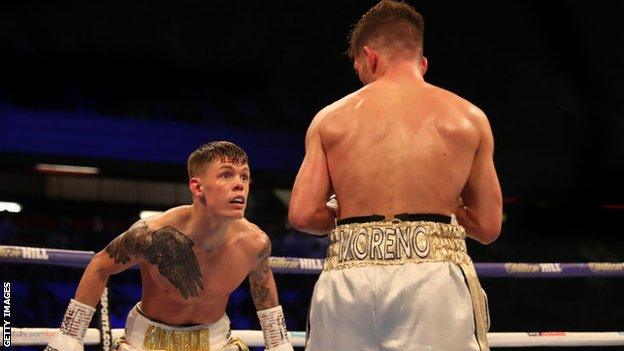 Edwards (left) angered his corner by showboating in the fourth round