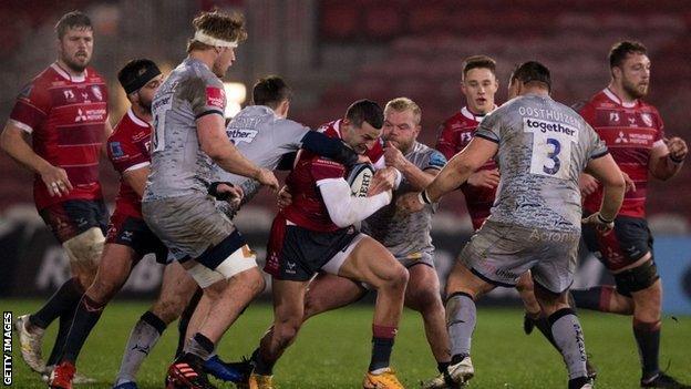 England winger Jonny May found no way through for Gloucester against Sale