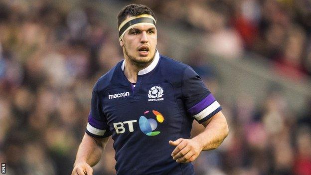 Stuart McInally in action for Scotland against Australia last month