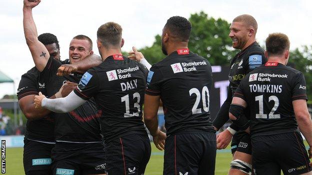 Saracens celebrate