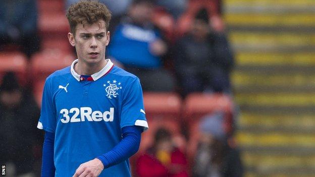 Rangers right-back Ryan Sinnamon