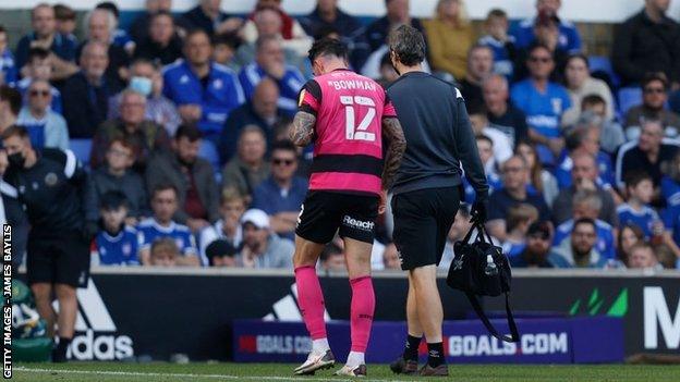 Ryan Bowman was led off 34 minutes into the Ipswich -Shrewsbury game after suffering heart palpitations at Portman Road