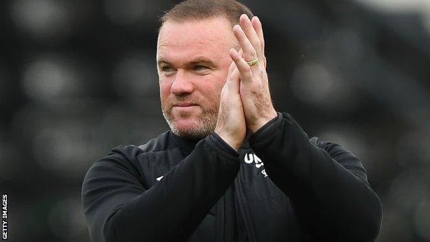 Derby County manager Wayne Rooney