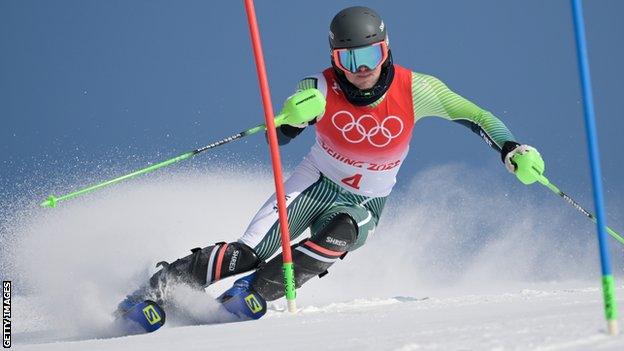 Jack Gower finished 31st in the downhill on Monday