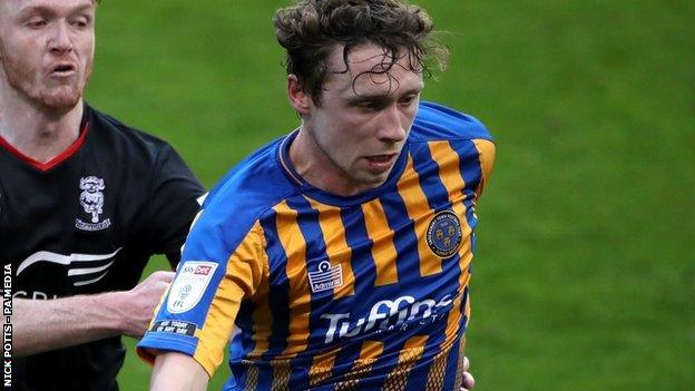 Matthew Pennington scored twice in 20 appearances for Shrewsbury after arriving from Everton in the January window