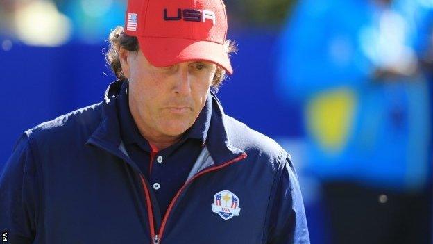 Phil Mickelson at the Ryder Cup