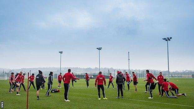 Aberdeen's training session was cancelled on Thursday after the positive test