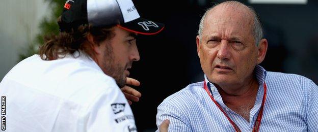 Ron Dennis and Fernando Alonso