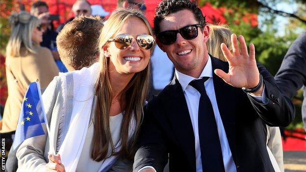 Rory McIlroy and his fiancé Erica Stoll