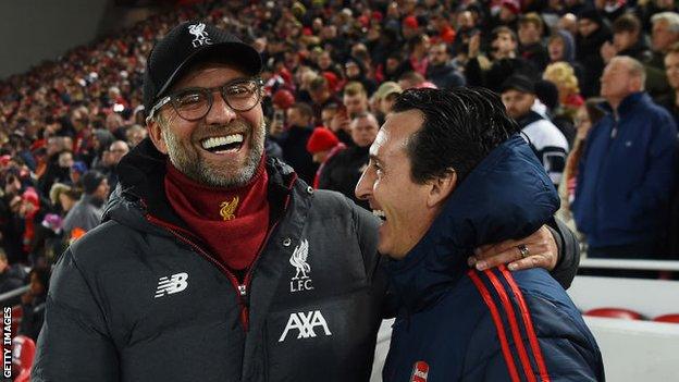 Jurgen Klopp and Unai Emery