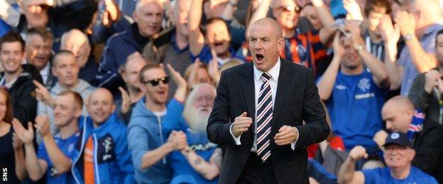 Rangers manager Mark Warburton now has three wins out of three since taking charge