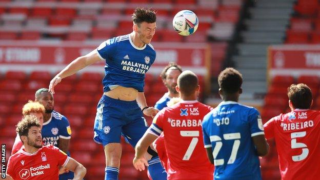 Kieffer Moore heads Cardiff in front