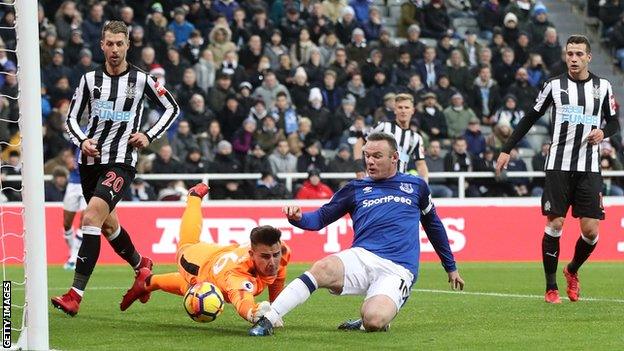 Wayne Rooney scores his ninth goal of the season