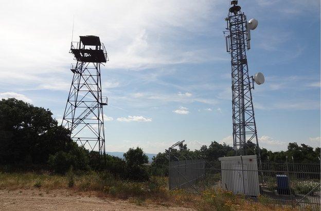 Border towers old and new