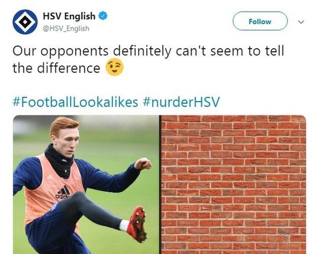 Hamburg SV's English Twitter post