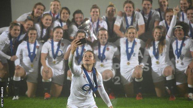 England celebrate winning the 2020 Six Nations