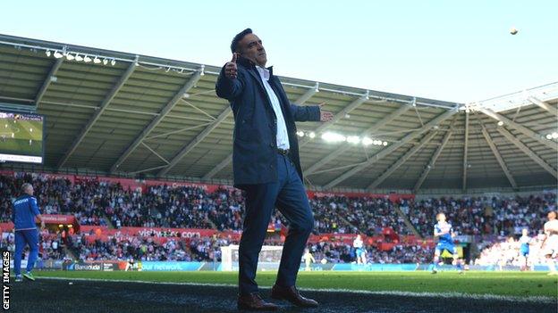 Carlos Carvalhal initially impressed as Swansea manager before results tailed off and relegation followed