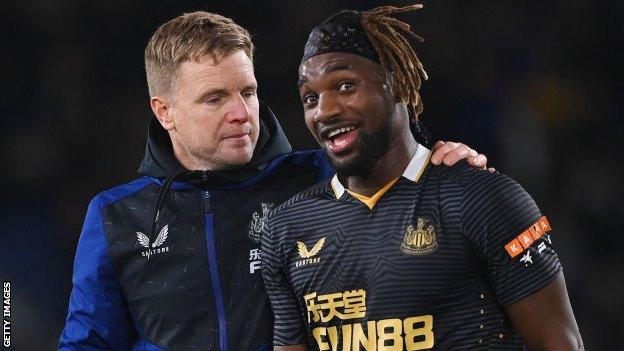 Eddie Howe and Allan Saint-Maximin