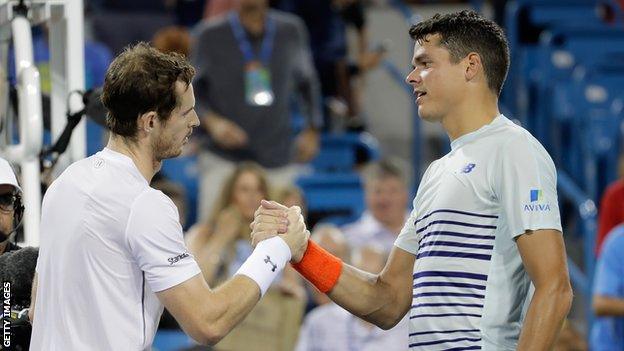 Andy Murray and Milos Raonic